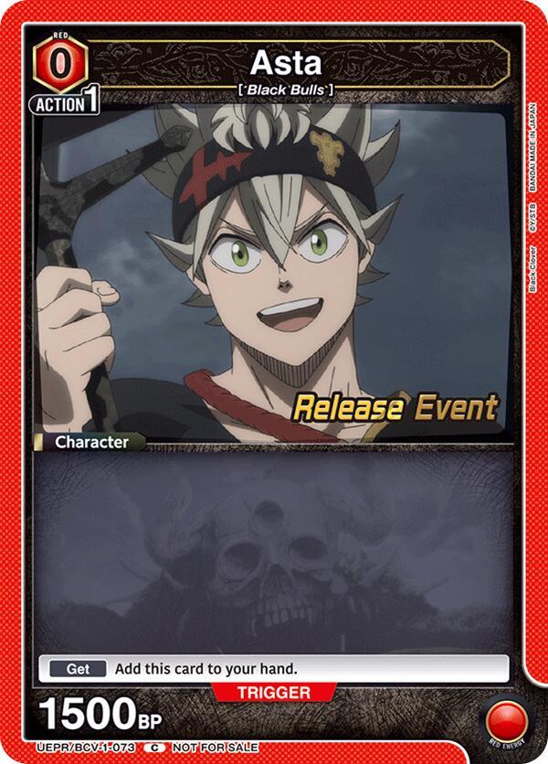 Asta (073) (UEPR/BCV-1-073) [UE08BT: Black Clover Release Event Cards]