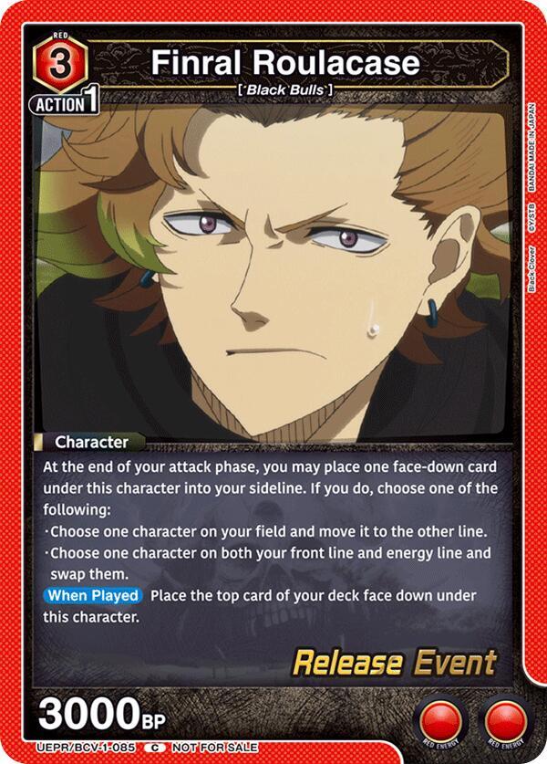 Finral Roulacase (085) (UEPR/BCV-1-085) [UE08BT: Black Clover Release Event Cards]