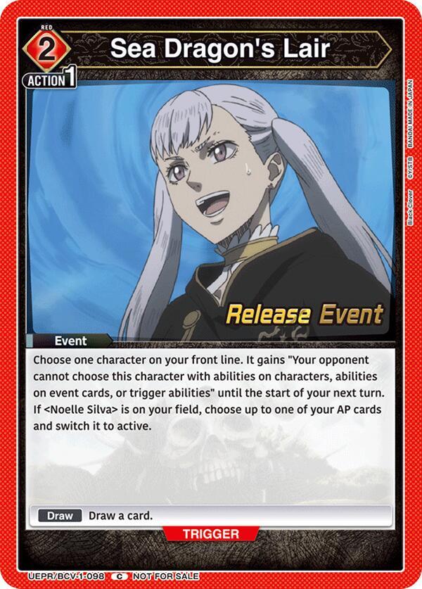 Sea Dragon's Lair (UEPR/BCV-1-098) [UE08BT: Black Clover Release Event Cards]