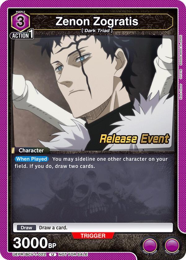 Zenon Zogratis (022) (UEPR/BCV-1-022) [UE08BT: Black Clover Release Event Cards]