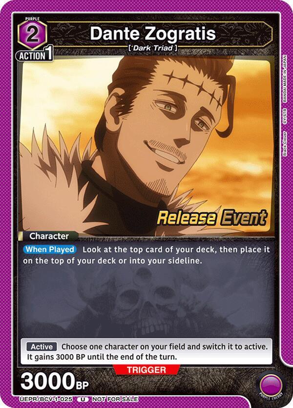 Dante Zogratis (025) (UEPR/BCV-1-025) [UE08BT: Black Clover Release Event Cards]