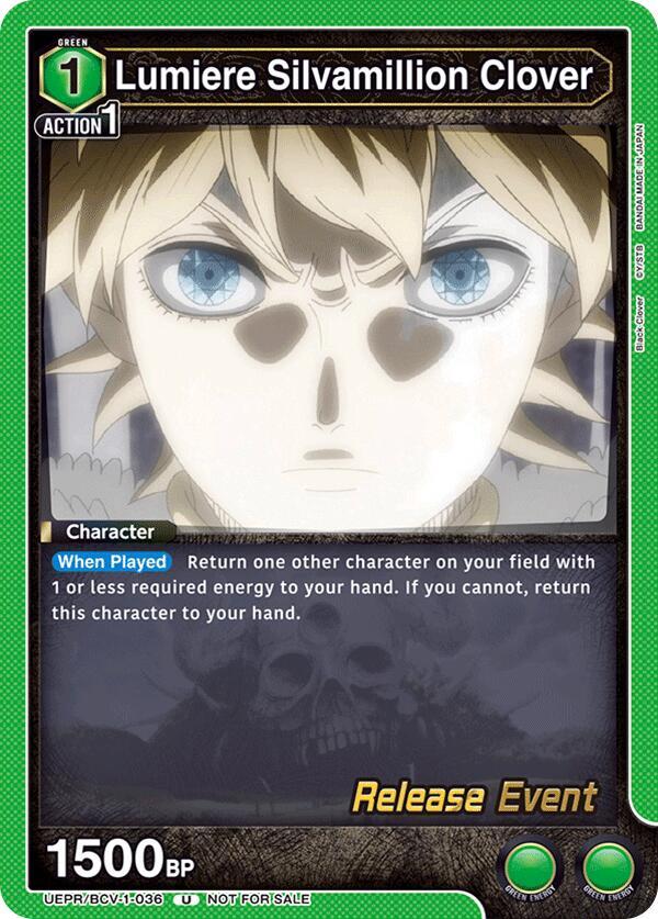 Lumiere Silvamillion Clover (UEPR/BCV-1-036) [UE08BT: Black Clover Release Event Cards]