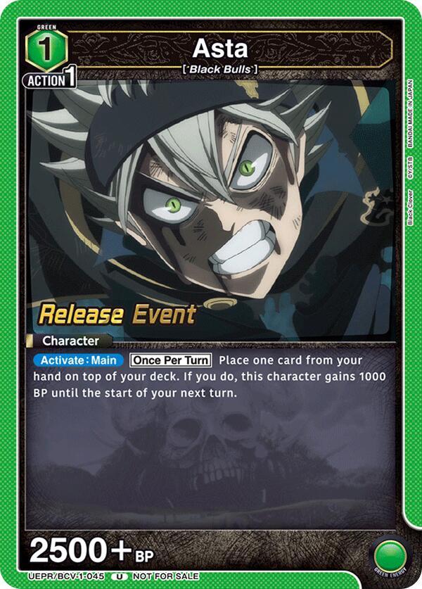 Asta (045) (UEPR/BCV-1-045) [UE08BT: Black Clover Release Event Cards]