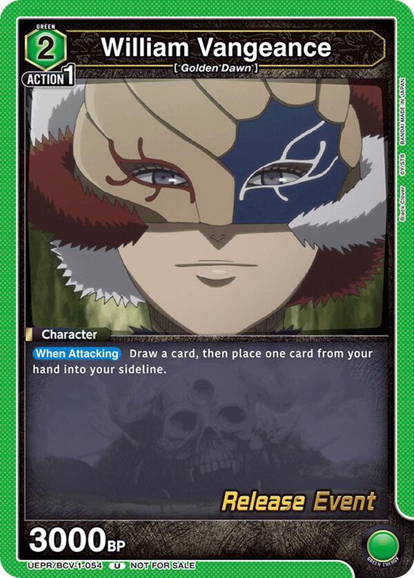 William Vangeance (UEPR/BCV-1-054) [UE08BT: Black Clover Release Event Cards]