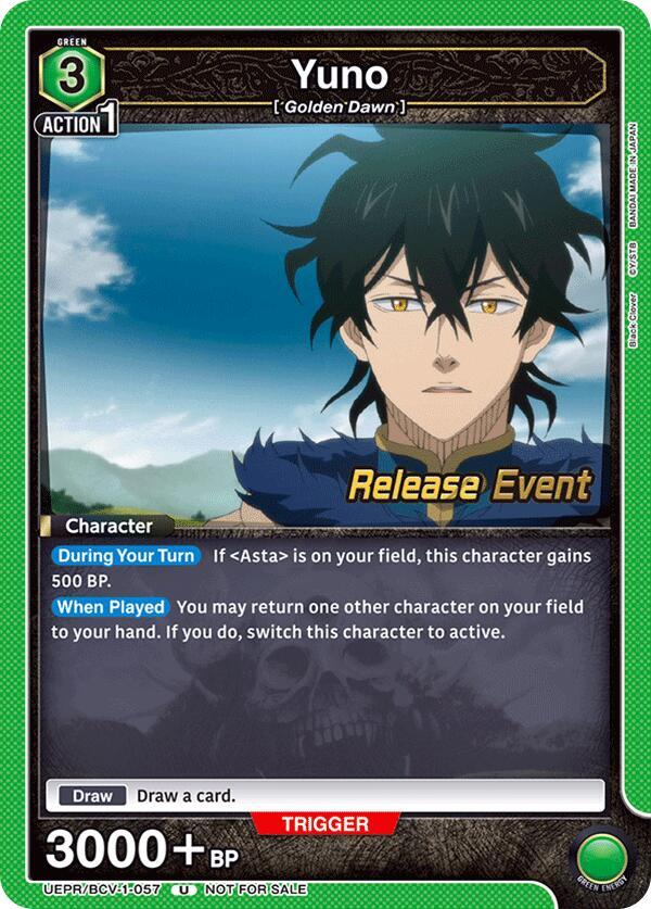 Yuno (057) (UEPR/BCV-1-057) [UE08BT: Black Clover Release Event Cards]