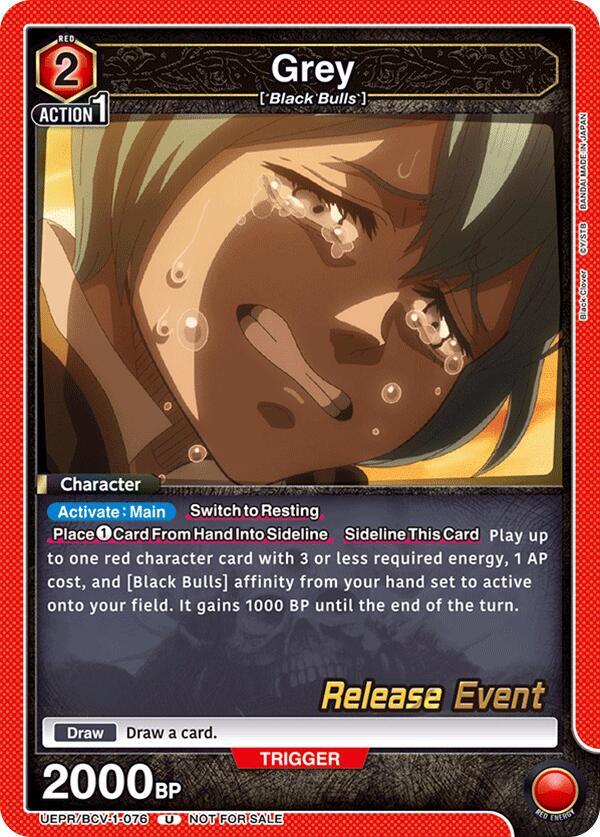 Grey (076) (UEPR/BCV-1-076) [UE08BT: Black Clover Release Event Cards]