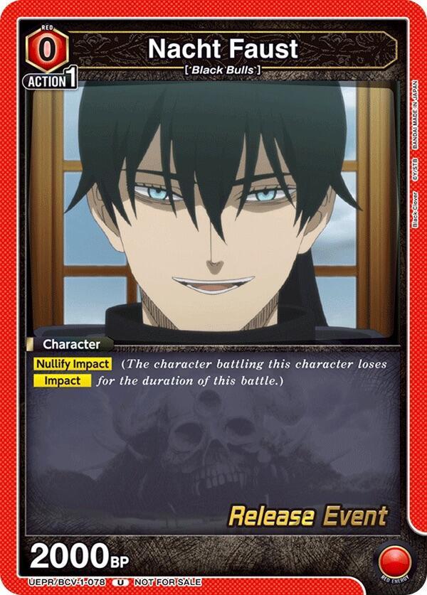 Nacht Faust (078) (UEPR/BCV-1-078) [UE08BT: Black Clover Release Event Cards]