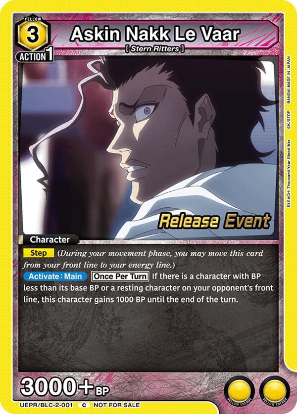 Askin Nakk Le Vaar (UEPR/BLC-2-001) [UEX01BT: BLEACH: Thousand-Year Blood War Vol.2 Release Event Cards]