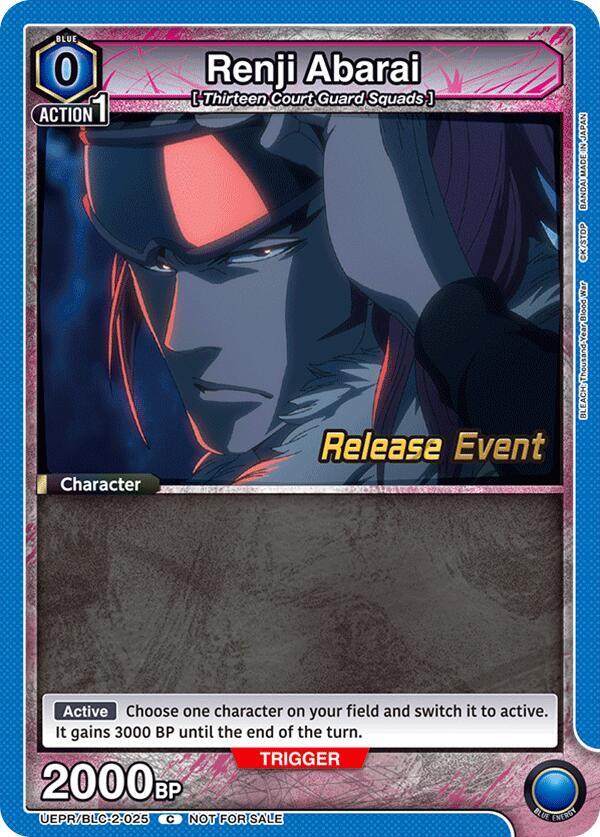 Renji Abarai (025) (UEPR/BLC-2-025) [UEX01BT: BLEACH: Thousand-Year Blood War Vol.2 Release Event Cards]