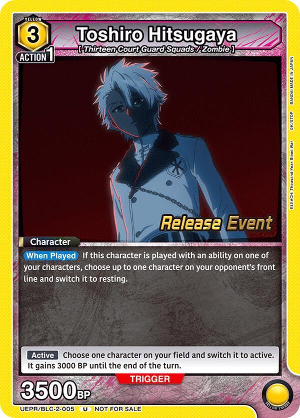 Toshiro Hitsugaya (005) (UEPR/BLC-2-005) [UEX01BT: BLEACH: Thousand-Year Blood War Vol.2 Release Event Cards]