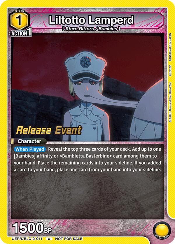 Liltotto Lamperd (UEPR/BLC-2-011) [UEX01BT: BLEACH: Thousand-Year Blood War Vol.2 Release Event Cards]