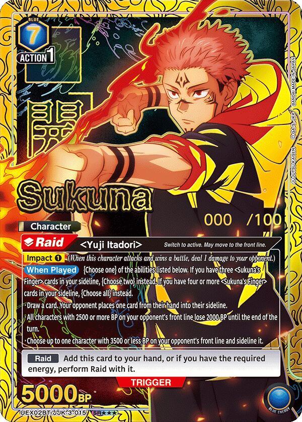 Sukuna (015) (SR***) (Serial Numbered) (UEX02BT/JJK-3-015) [UEX02BT: Jujutsu Kaisen Vol.2]