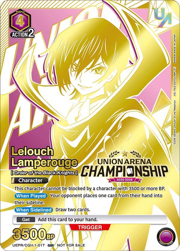Lelouch Lamperouge (Regionals 25-26) (UEPR/CGH-1-017) [Union Arena Promotion Cards]