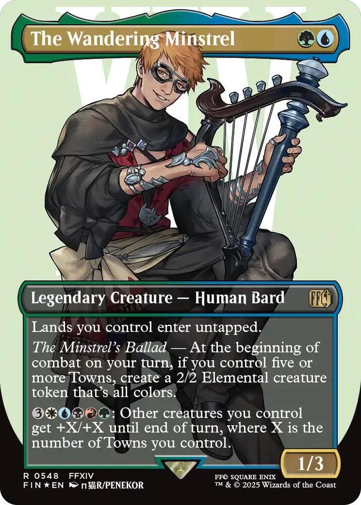 The Wandering Minstrel (Borderless) (Surge Foil) [FINAL FANTASY]