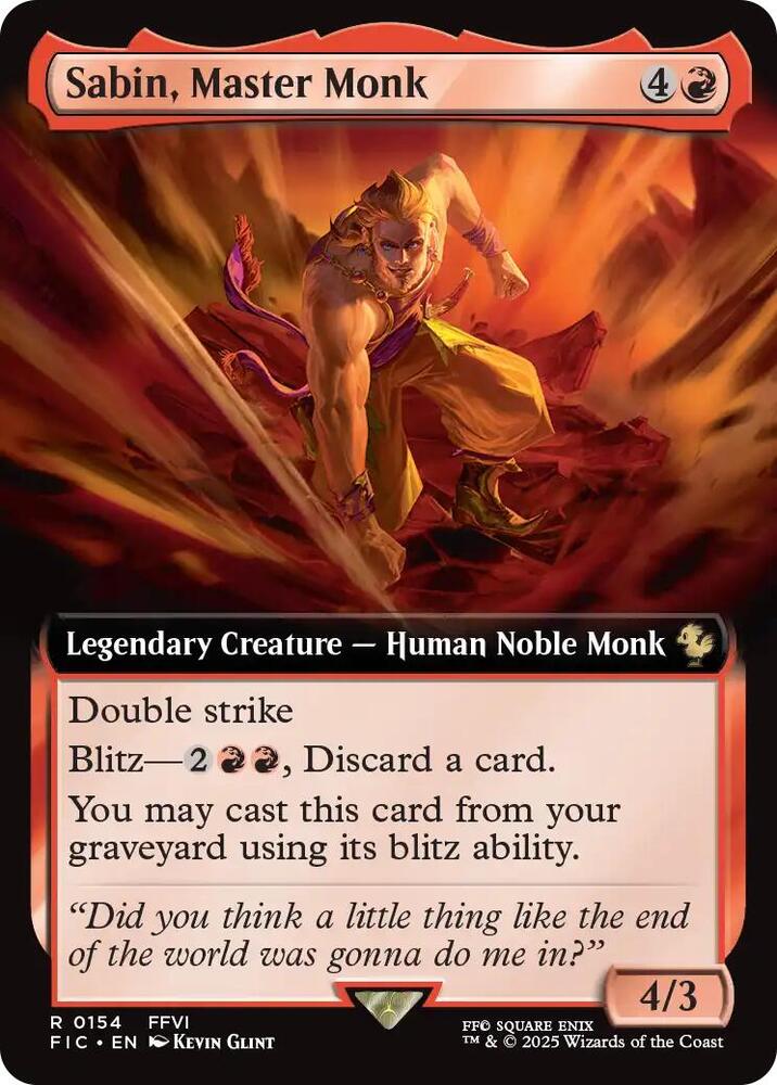 Sabin, Master Monk (Extended Art) [FINAL FANTASY Commander]