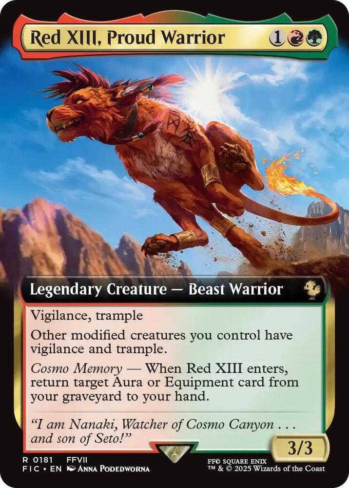 Red XIII, Proud Warrior (Extended Art) [FINAL FANTASY Commander]