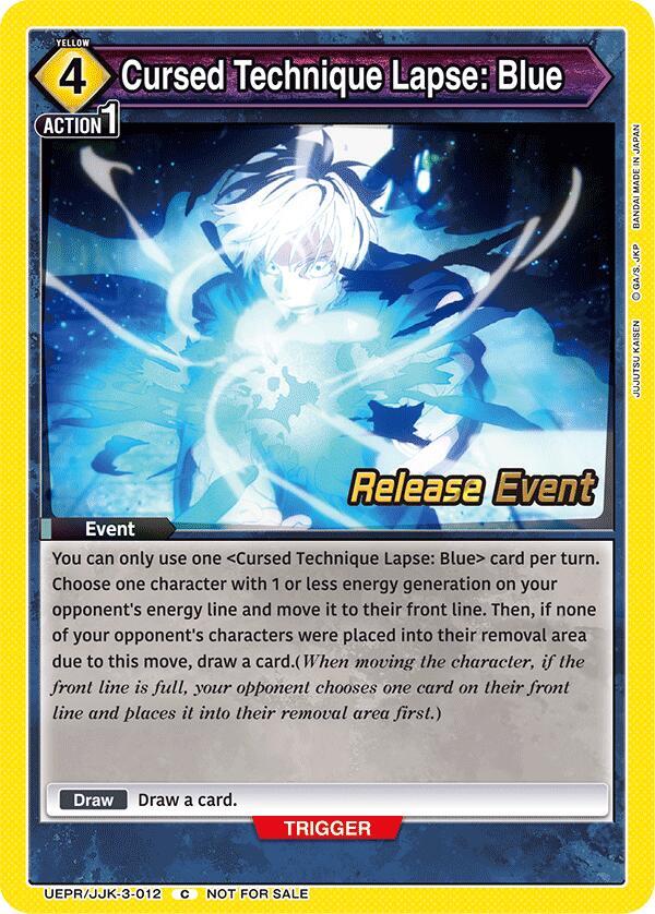 Cursed Technique Lapse: Blue (UEPR/JJK-3-012) [UEX02BT: Jujutsu Kaisen Vol.2 Release Event Cards]
