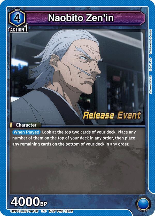 Naobito Zen'in (UEPR/JJK-3-016) [UEX02BT: Jujutsu Kaisen Vol.2 Release Event Cards]