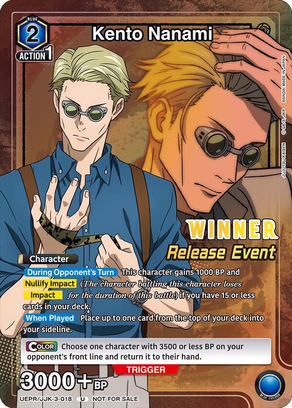 Kento Nanami (Release Event Winner) (UEPR/JJK-3-018) [UEX02BT: Jujutsu Kaisen Vol.2 Release Event Cards]
