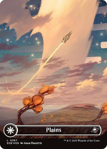 Plains (0367) (Borderless) (Galaxy Foil) [Edge of Eternities]