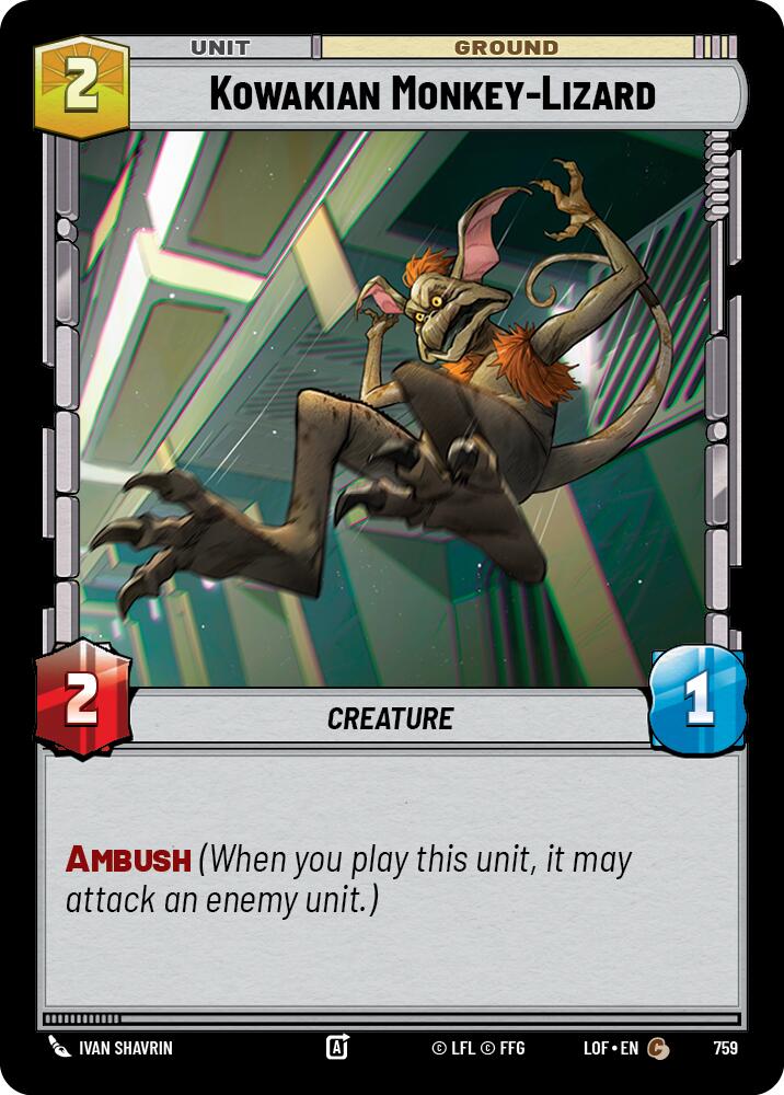 Kowakian Monkey-Lizard (759) (Foil) (759) [Legends of the Force]