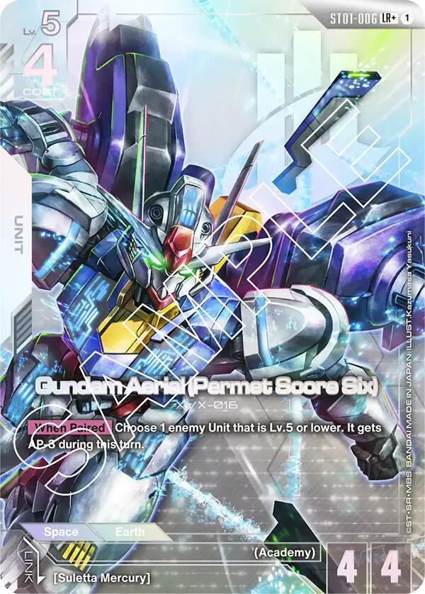 Gundam Aerial (Permet Score Six) (LR+) (ST01-006) [Starter Deck 01: Heroic Beginnings]