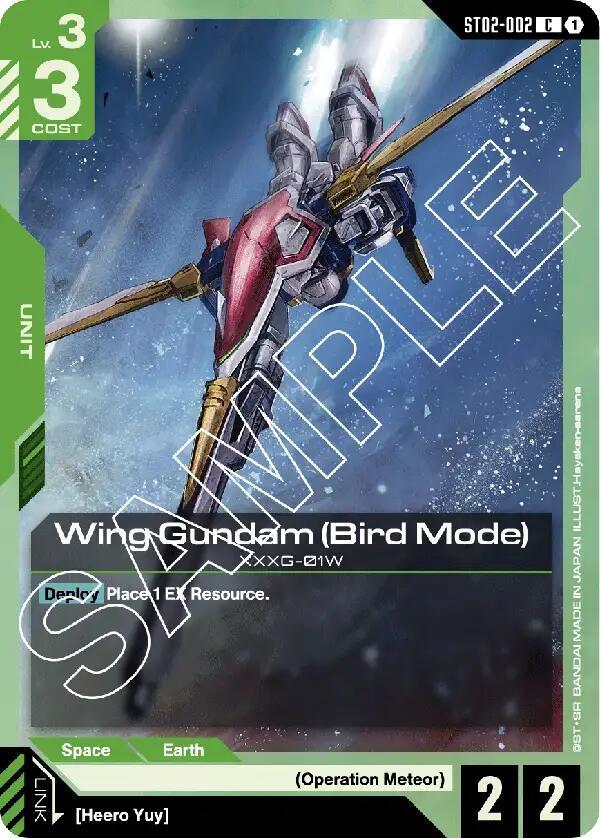 Wing Gundam (Bird Mode) (ST02-002) [Starter Deck 02: Wings of Advance]