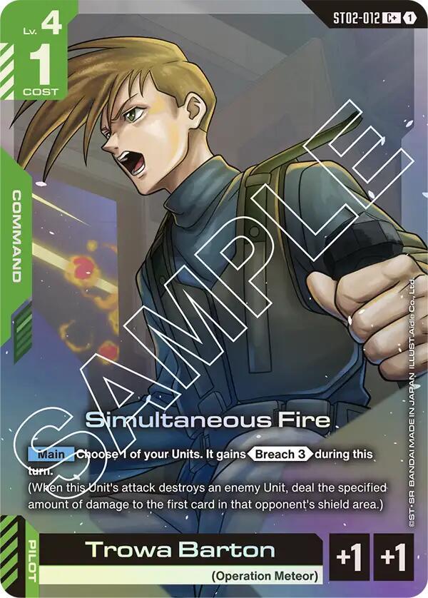 Simultaneous Fire (C+) (ST02-012) [Starter Deck 02: Wings of Advance]