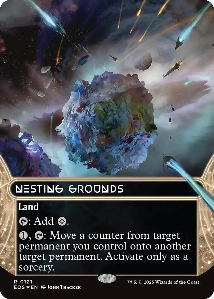 Nesting Grounds (0121) (Borderless) (Galaxy Foil) [Edge of Eternities: Stellar Sights]