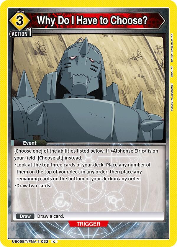 Why Do I Have to Choose? (UE09BT/FMA-1-032) [UE09BT: FULLMETAL ALCHEMIST]