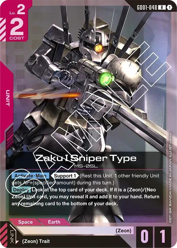 Zaku I Sniper Type (GD01-048) [Newtype Rising]