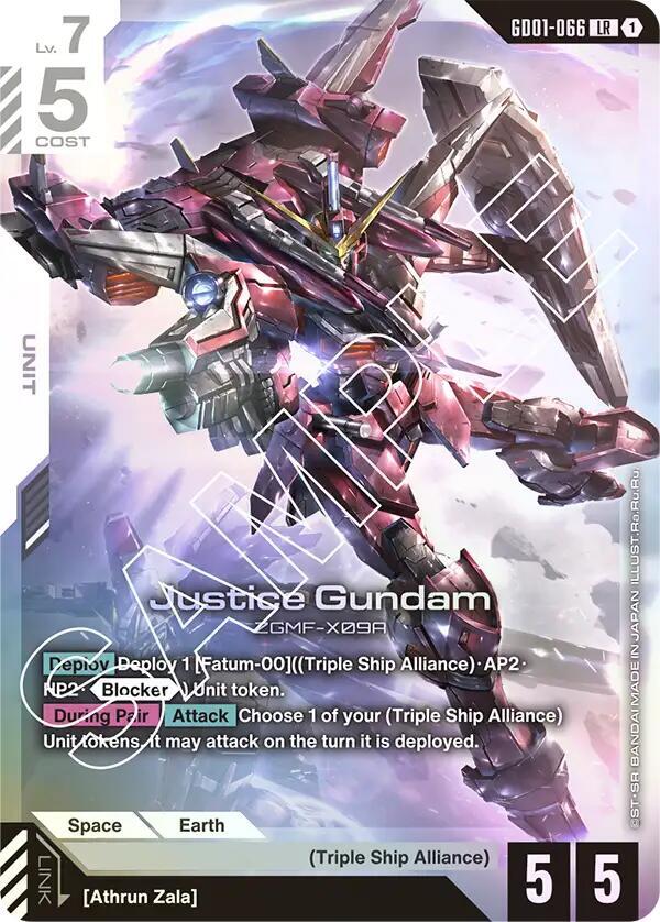 Justice Gundam (GD01-066) [Newtype Rising]