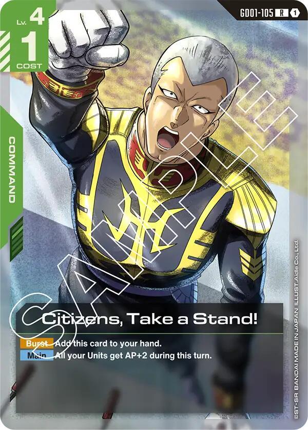 Citizens, Take a Stand! (GD01-105) [Newtype Rising]