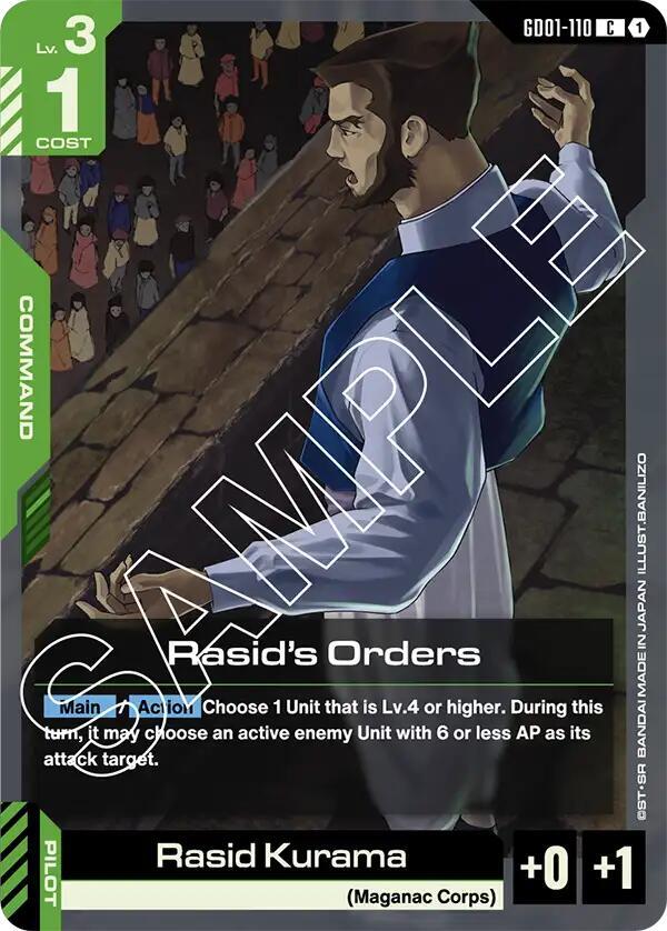 Rasid's Orders (GD01-110) [Newtype Rising]