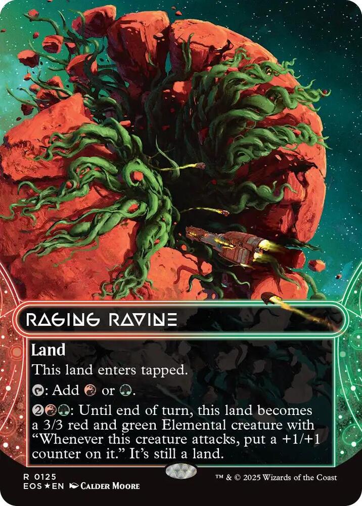 Raging Ravine (0125) (Borderless) (Galaxy Foil) [Edge of Eternities: Stellar Sights]
