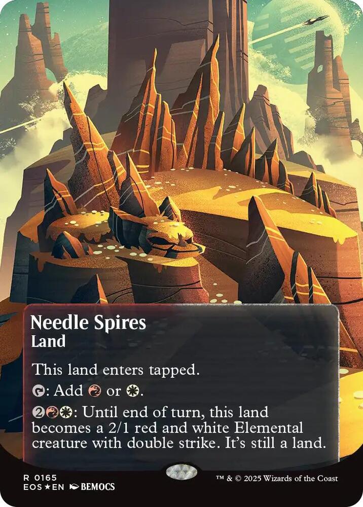 Needle Spires (0165) (Borderless) (Galaxy Foil) [Edge of Eternities: Stellar Sights]