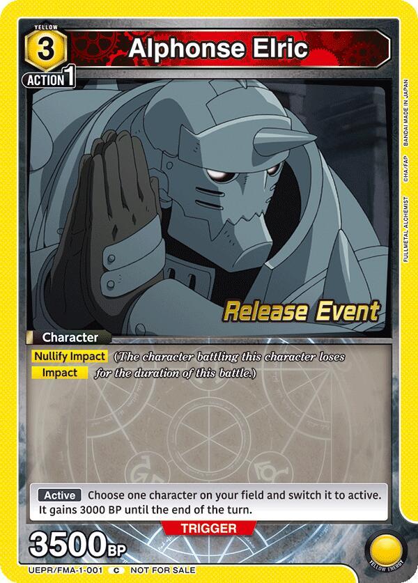 Alphonse Elric (001) (UEPR/FMA-1-001) [UE09BT: FULLMETAL ALCHEMIST Release Event Cards]