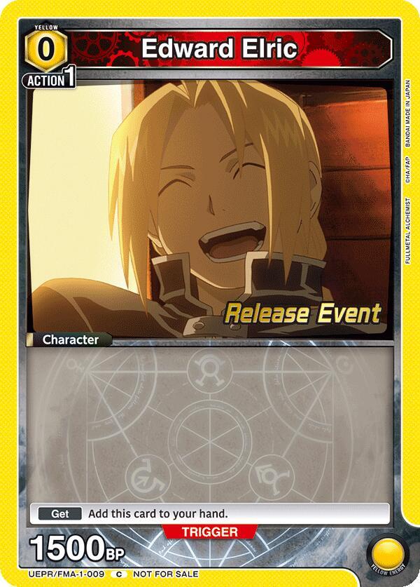 Edward Elric (009) (UEPR/FMA-1-009) [UE09BT: FULLMETAL ALCHEMIST Release Event Cards]