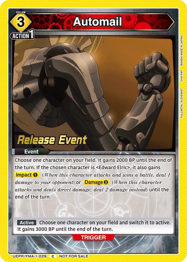 Automail (UEPR/FMA-1-029) [UE09BT: FULLMETAL ALCHEMIST Release Event Cards]