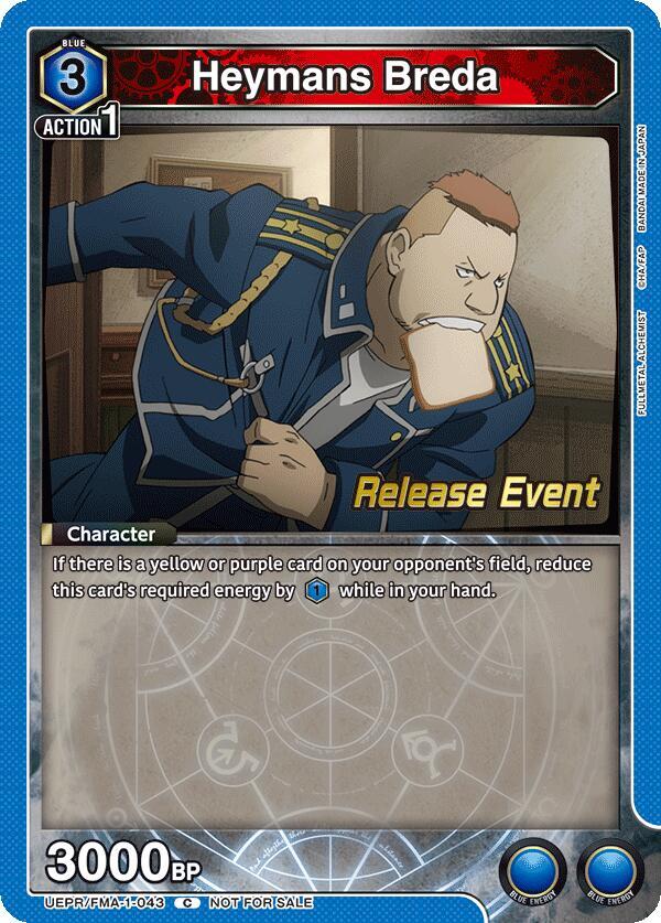 Heymans Breda (UEPR/FMA-1-043) [UE09BT: FULLMETAL ALCHEMIST Release Event Cards]