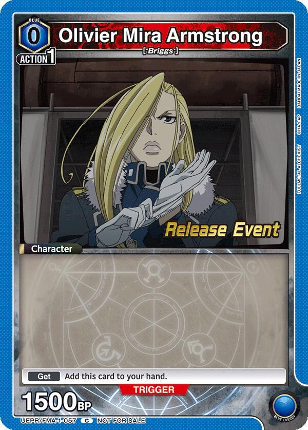 Olivier Mira Armstrong (057) (UEPR/FMA-1-057) [UE09BT: FULLMETAL ALCHEMIST Release Event Cards]