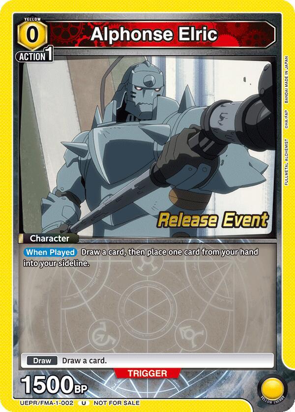 Alphonse Elric (002) (UEPR/FMA-1-002) [UE09BT: FULLMETAL ALCHEMIST Release Event Cards]