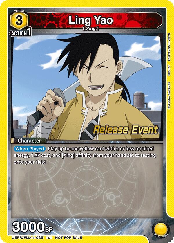 Ling Yao (025) (UEPR/FMA-1-025) [UE09BT: FULLMETAL ALCHEMIST Release Event Cards]