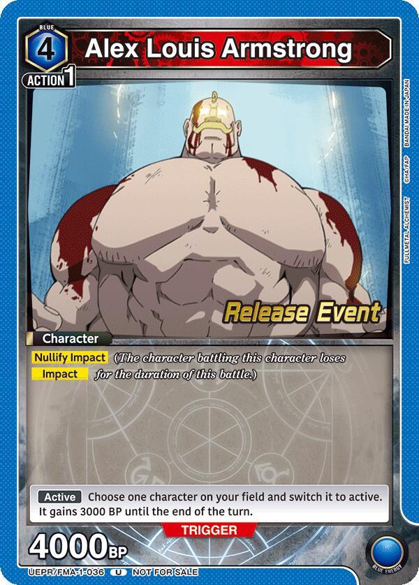 Alex Louis Armstrong (036) (UEPR/FMA-1-036) [UE09BT: FULLMETAL ALCHEMIST Release Event Cards]