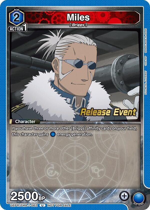 Miles (UEPR/FMA-1-062) [UE09BT: FULLMETAL ALCHEMIST Release Event Cards]