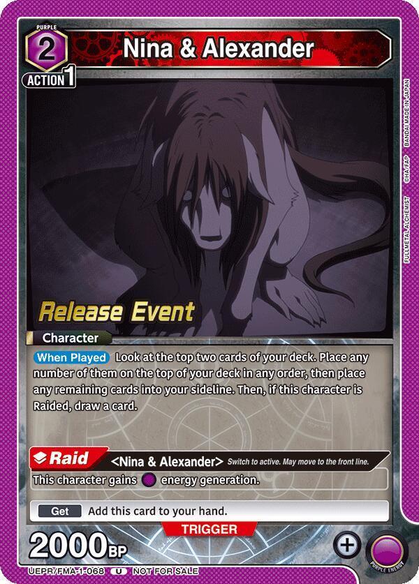 Nina & Alexander (068) (UEPR/FMA-1-068) [UE09BT: FULLMETAL ALCHEMIST Release Event Cards]