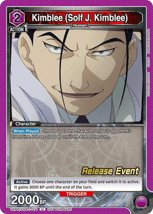 Kimblee (Solf J. Kimblee) (071) (UEPR/FMA-1-071) [UE09BT: FULLMETAL ALCHEMIST Release Event Cards]