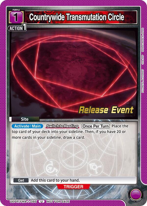 Countrywide Transmutation Circle (UEPR/FMA-1-095) [UE09BT: FULLMETAL ALCHEMIST Release Event Cards]