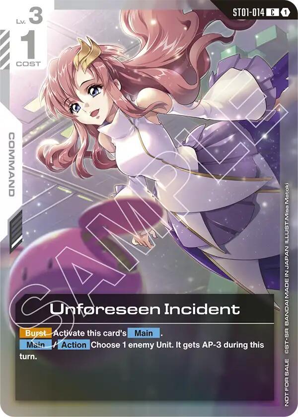 Unforeseen Incident (Store Tournament Participant Pack 01) (ST01-014) [Gundam Promotional Cards]