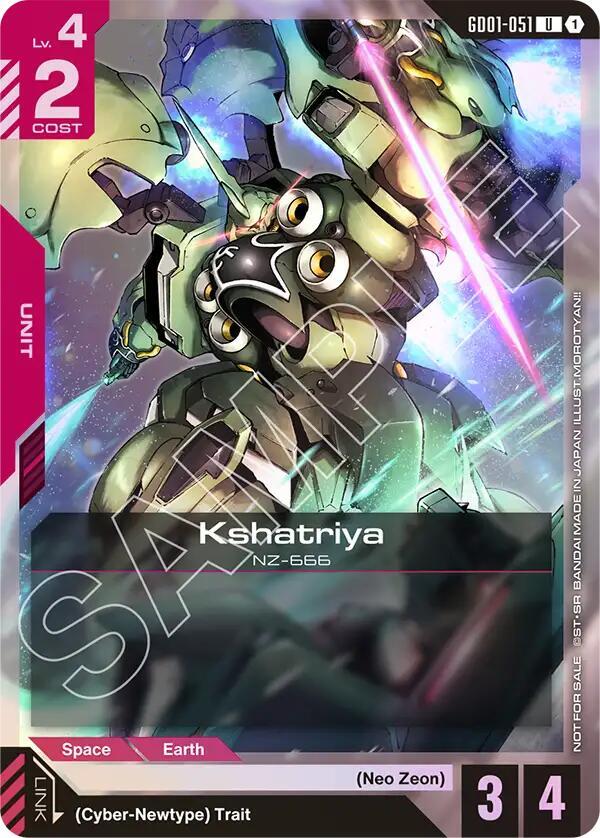 Kshatriya (GD01-051) (Store Tournament Participant Pack 01) (GD01-051) [Gundam Promotional Cards]